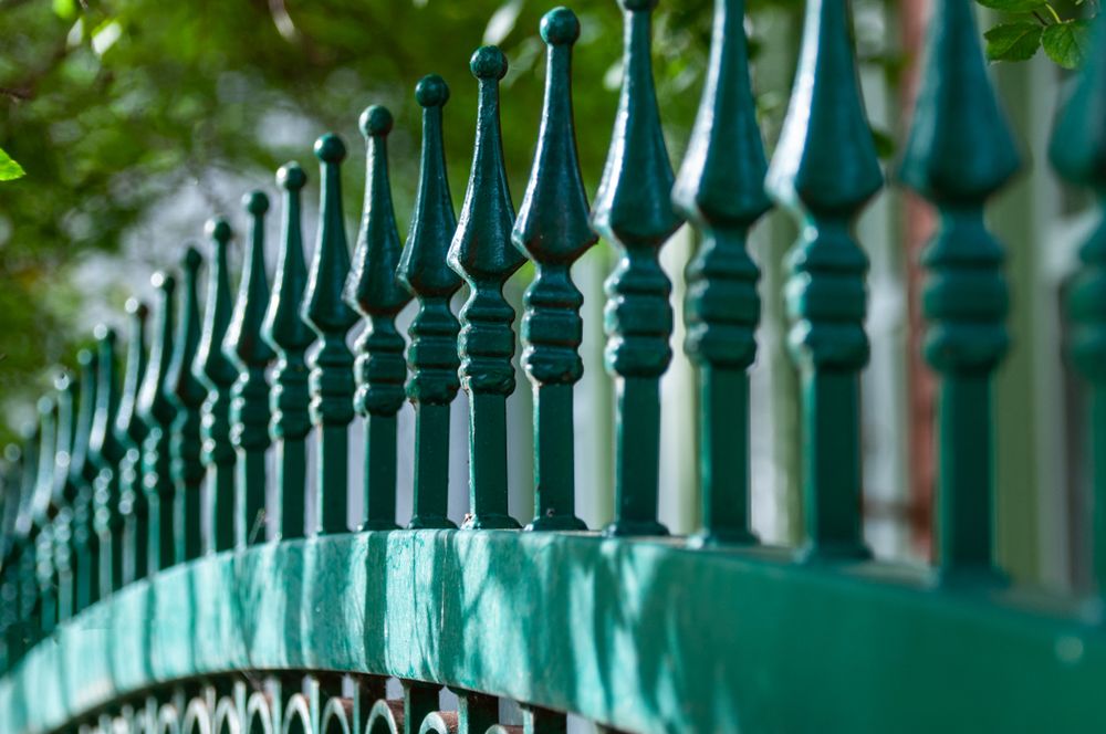 Steel garden railings