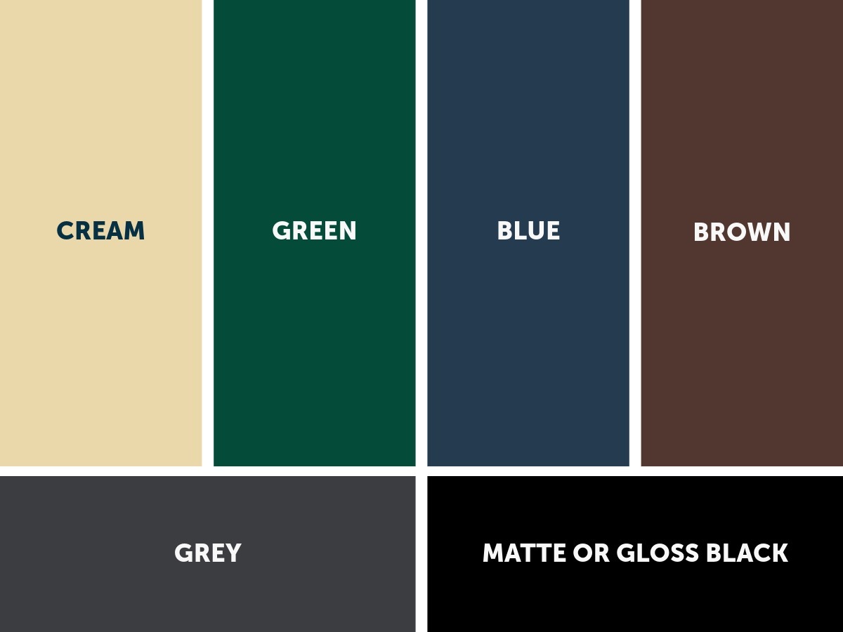 ColourGate colour options on a garden gate